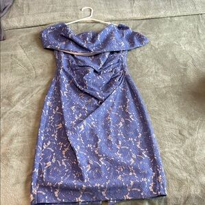 Vince Camuto Lavender Lace Strapless Sheath Dress